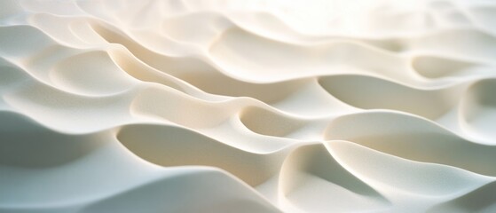 Smooth waves of sand create a serene, minimalist landscape, showcasing the beauty of nature's simplicity and gentle curves.