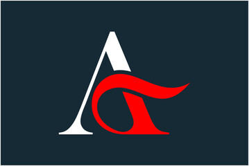 Initial AS Logo Design Vector