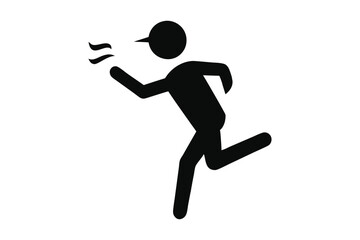 A monochromatic silhouette of a person kicking a paper note with I Quit written on it, symbolic and artistic