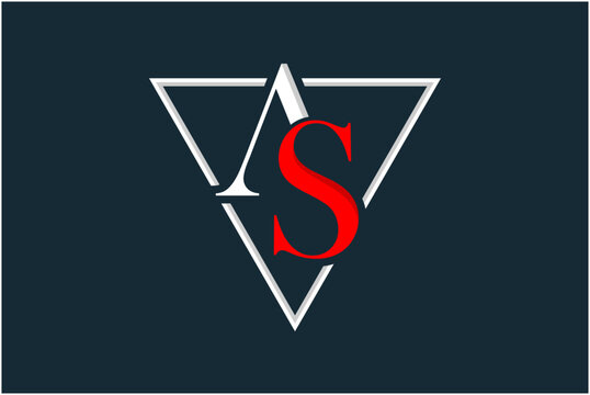 Initial AS Logo Design Vector