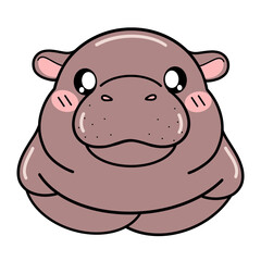 Hippopotamus character cartoon 