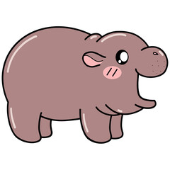 Baby Hippopotamus cartoon