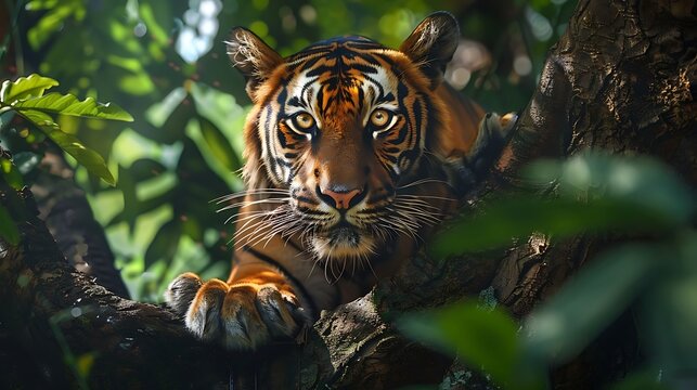 Balitiger is a captivating fusion of two worlds: the natural beauty of Bali and the majestic power of the tiger. This artistic representation blends the serene, tropical environment of Bali with the f