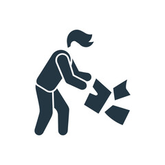 Person Dropping Objects Icon
