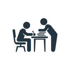 Office teamwork discussion icon