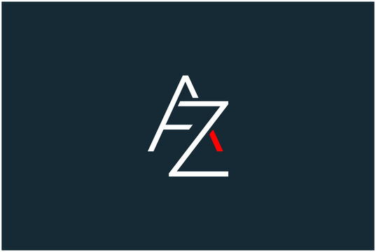 Initial AZ Logo Design Vector