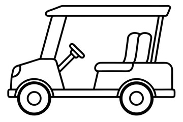 Sleek Golf Cart Vector Design