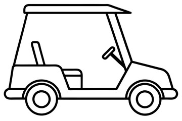 Sleek Golf Cart Vector Design