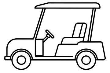 Sleek Golf Cart Vector Design