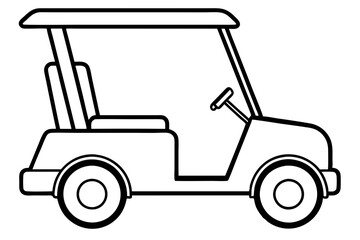 Sleek Golf Cart Vector Design