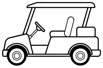 Sleek Golf Cart Vector Design
