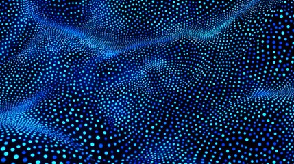Abstract digital technology background with blue dots and geometric connections, representing innovation, data flow, and futuristic connectivity in high-tech network systems


