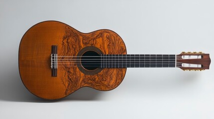 Classical Guitar Exquisite Wood Grain Musical Instrument Studio Shot