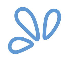 Water drops splash color doodle