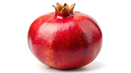 ripe pomegranate isolated on white background Generative Ai.
