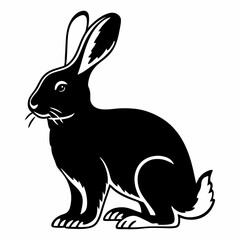 black rabbit silhouette