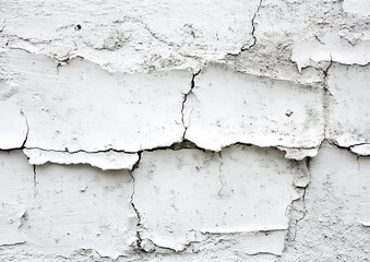 Obraz premium White and gray concrete wall texture with subtle cracks and weathering, perfect for background design or wallpaper, highly detailed, high resolution, stock photo