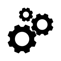 Gear icon template color editable. Gear symbol vector sign isolated on white background.