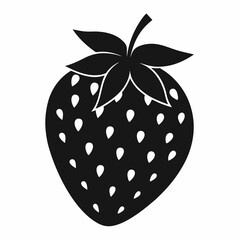 Strawberry Shape Silhouette in Vector Format