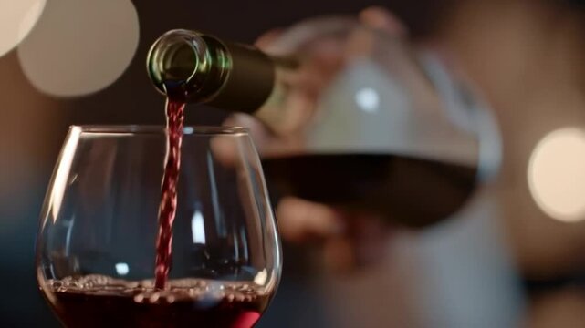 The Elegance of Pouring Red Wine