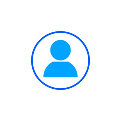 Avatar, user profile, simple flat style, pictogram logo symbol vector illustration, isolated on white for mobile app