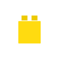 Obraz premium brick block icon, simple flat style, pictogram logo symbol vector illustration, isolated on white for mobile app