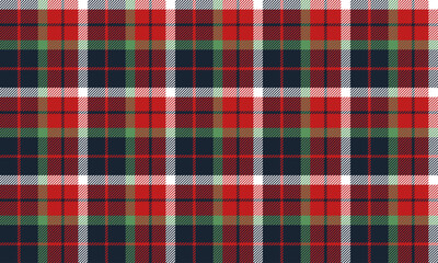 Seamless plaid pattern, navy blue, red, green, white, for designing clothes, skirts, pants, make the wearer stand out and stylish, vector illustration.