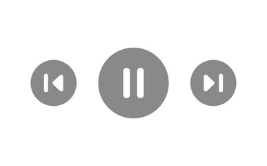 Music or video play bar icon , simple flat style, pictogram logo symbol vector illustration, isolated on white for mobile app