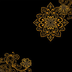 Oriental pattern. Oil painting. Pattern for printing on wall decorations, covers, leaflets, business cards