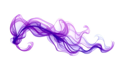 Fototapeta premium Abstract Purple and Blue Smoke Cloud on White Background