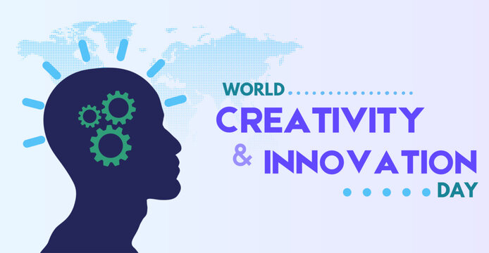 Campaign or celebration banner for World Creativity and Innovation Day
