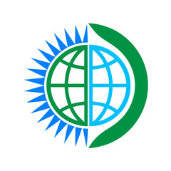 Obraz premium globe with green leaf