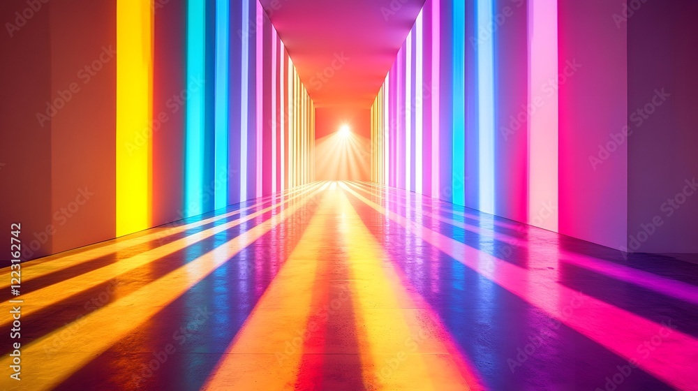 Poster mesmerizing abstract light patterns featuring luminous vibrant color gradients shimmering textures a