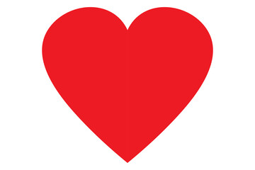 Red Heart Shape icon silhouette vector illustration
