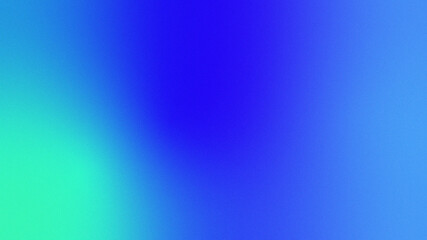 Blue green turquoise emerald petrol teal lime indigo abstract background. Color gradient ombre blend. Smooth transition. Bright light flash glow glitter neon metallic. Noise grain texture mesh