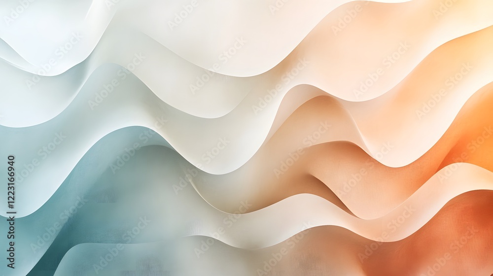 Poster tranquil minimal abstract gradient patterns with harmonious touch of modern aesthetics soft neutral 