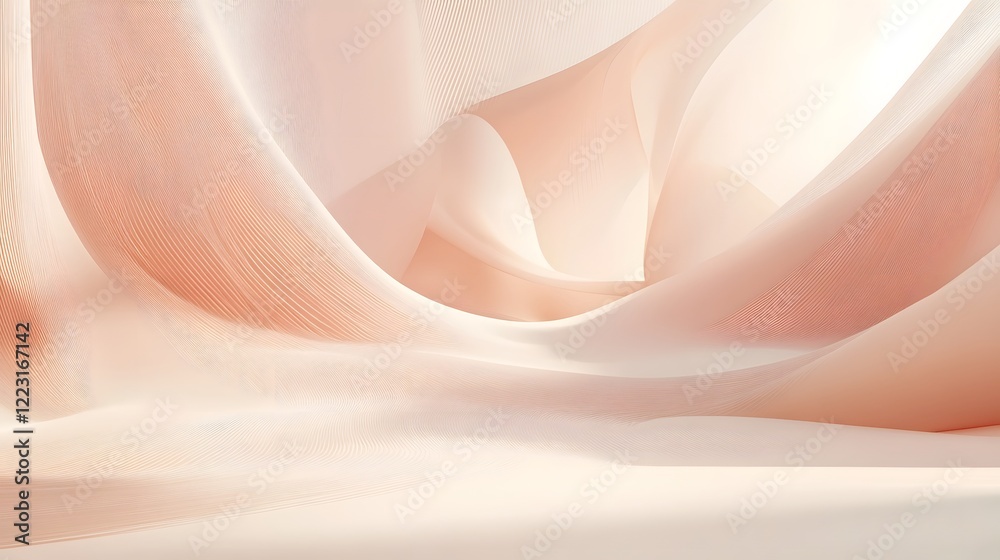 Poster serene abstract background with delicate gradient patterns in soft calming color tones and a harmoni