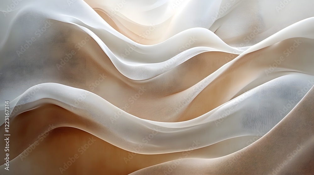 Poster elegant and peaceful abstract gradient with harmonious neutral tones and flowing patterns this seren
