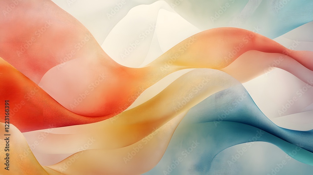 Poster peaceful and soothing abstract background with soft gradient patterns and harmonious neutral color t