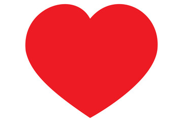 Red Heart Shape icon silhouette vector illustration
