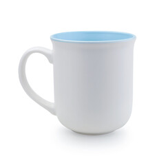 Ceramic mug isolated on white.