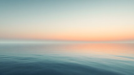 Obraz premium Tranquil seascape featuring soft soothing gradients of color and delicate layers of light creating a modern minimalist aesthetic and a sense of calm peaceful harmony