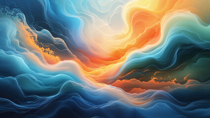 Fototapeta premium Abstract flowing landscape creating stunning visual symphony