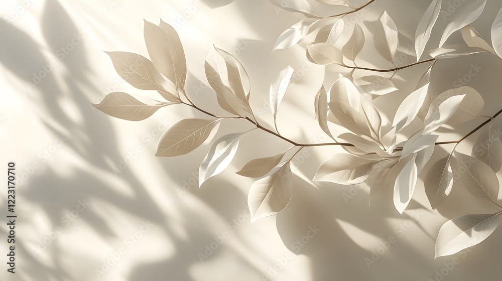Poster delicate serene shadows with soft neutral gradients and a light harmonious composition of abstract p