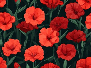 red carnations Pattern 