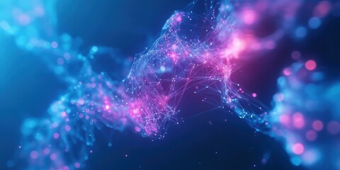 Abstract digital art depicting a vibrant network of light and color, suitable for technology, innovation, and digital marketing themes.