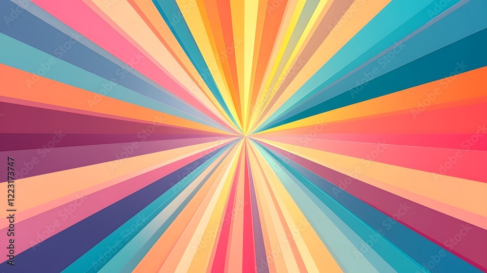 Poster vibrant gradient burst of colorful lightspeed rays with a dynamic and modern abstract composition sh