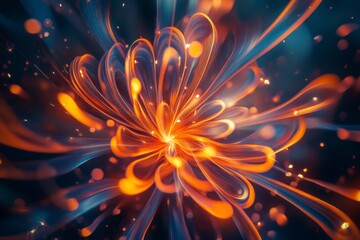 Colorful Abstract Design with Flowing Shapes and Light Effects