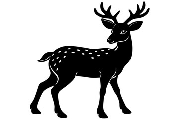 Black Deer Silhouette SVG, PNG, EPS, AI, and PSD Files – Download High-Quality Vectors
