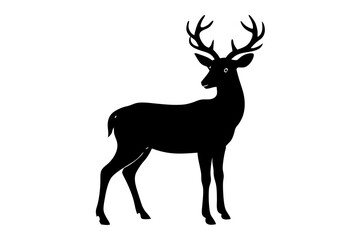 Black Deer Silhouette SVG, PNG, EPS, AI, and PSD Files – Download High-Quality Vectors